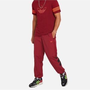 ADIDAS Originals BALANTA 96 Burgundy Men Track Pants - Men’s Large - Worn Once